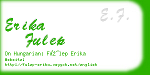 erika fulep business card